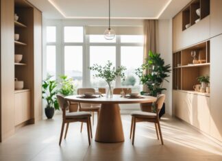 Praktiske løsninger til opbevaring og indretning med runde spiseborde til hjemmet