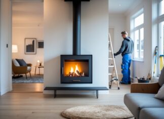 Sådan får du din stue til at stråle med en ny brændeovn og en maler i Valby