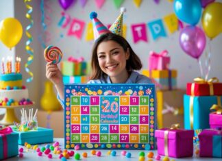 Sådan fejrer du din 20-års fødselsdag med en slikjulekalender