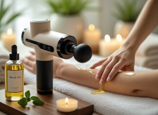 Sådan kombinerer du massagepistol og badeolie til afslappende massage