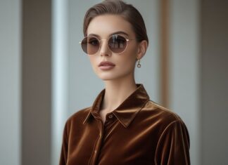 Sådan kombinerer du runde solbriller med fløjlsskjorter til din stil