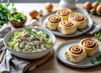 Sådan laver du den perfekte hønsesalat med opskrifter på lækre kanelsnegle som tilbehør