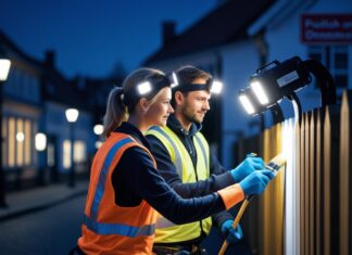 Sådan maler du sikkert i mørke med stærke lygter i Haderslev