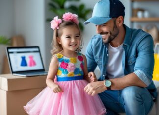 Sådan matcher du børnenes festkjoler med kasketter til mænd online