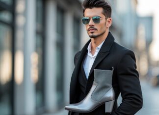 Sådan matcher du dine støvler med hæl med solbriller til mænd online