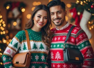 Sådan matcher du julesweaters med en crossbody taske til par