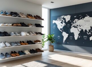 Sådan organiserer du dine sko med skohylder til væg online og kort over verdens byer