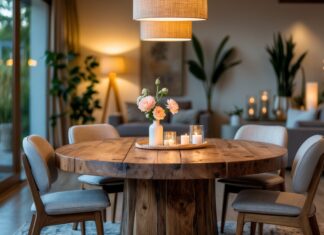 Sådan skaber du den perfekte atmosfære med belysning og rundt plankebord til hjemmet