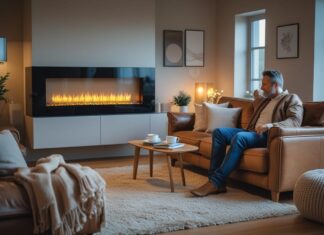 Sådan skaber du den perfekte hyggekrog med elektrisk pejs og lædersofa til stuen