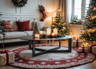 Sådan skaber du den perfekte julestue med sofabord tilbud online og juletræstæpper