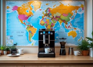 Sådan skaber du den perfekte kaffehjørne med verdenskort og kaffemaskine tilbud online