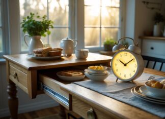 Sådan skaber du den perfekte morgenstemning ved spisebordet med hollandsk udtræk og vækkeur med lys funktion