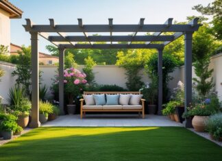 Sådan skaber du den perfekte oase i din have med nyt tag og bænk til din have