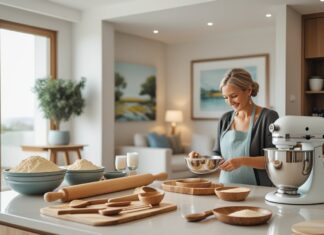 Sådan skaber du den perfekte stemning i køkkenet med bageredskaber og malerier til stuen online