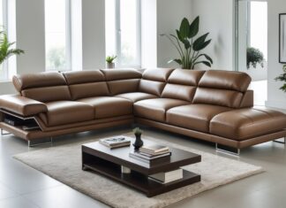 Sådan skaber du den perfekte stue med lædersofa med chaiselong og sofabord med hylde