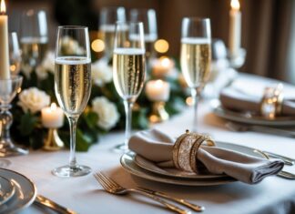 Sådan skaber du det perfekte festbord med champagneskåle og servietringe