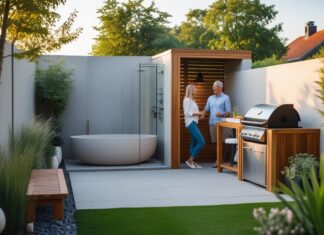 Sådan skaber du det perfekte udendørs badeværelse med grillområde i Århus