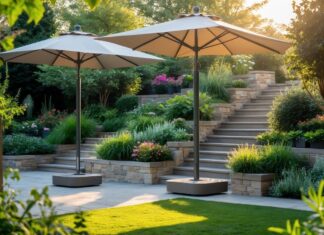 Sådan skaber du en hyggelig have med parasolfødder og renovering af trapper i haven