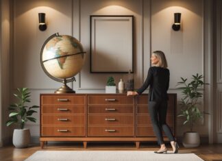 Sådan skaber du en stilfuld indretning med globus og konsolbord med skuffer