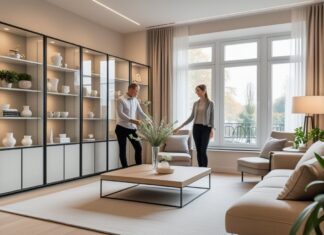 Sådan skaber du en stilfuld stue med vitrineskabe og firkantet sofabord til stuen