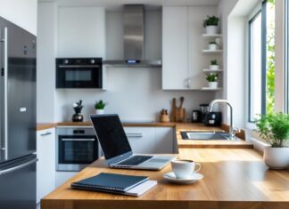 Sådan skaber du et funktionelt hjemmekontor i køkkenet