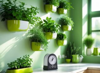 Sådan skaber du et grønt køkken med vægpotter og æggeur til køkkenet