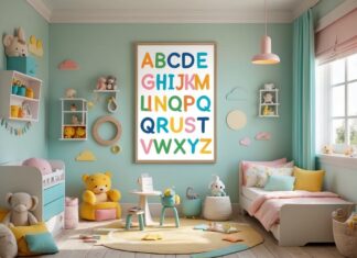 Sådan skaber du et inspirerende børneværelse med en plakat med bogstaver til børneværelset