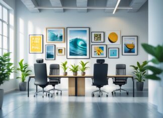 Sådan skaber du et inspirerende kontormiljø med billeder til kontorvæggen