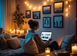 Sådan skaber du hygge med lys og billeder til væggen online