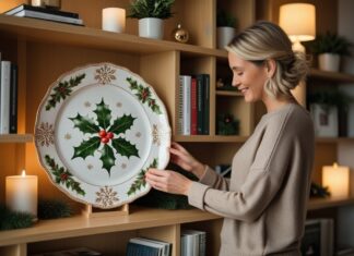 Sådan skaber du julestemning med en smuk juletallerken i din reolindretning