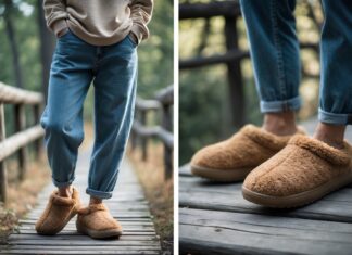 Sådan styler du baggy jeans med komfortable hyttesko til udendørs brug