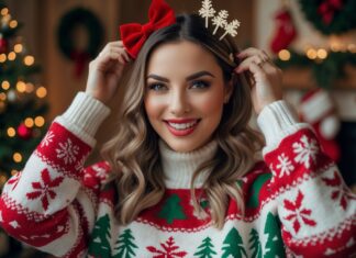Sådan styler du din juletrøje med håraccessories til julefester