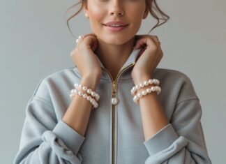 Sådan styler du din sweatshirt med lynlås med perlearmbånd til alle begivenheder