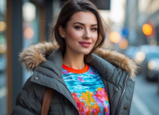 Sådan styler du din vinterjakke med en t-shirt med print til kvinder