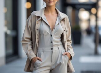 Sådan styler du en jumpsuit til kvinder online med en shacket