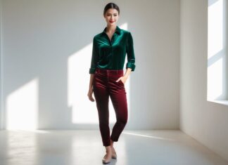 Sådan styler du fløjlsskjorte til enhver lejlighed med ballerinasko