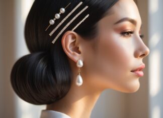 Sådan styler du håraccessories til perleøreringe