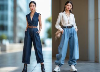 Sådan styler du jumpsuits og baggy jeans til kvinder