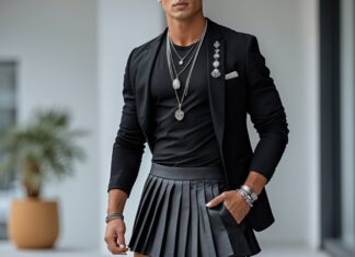 Sådan styler du korte nederdele med smykker til mænd online