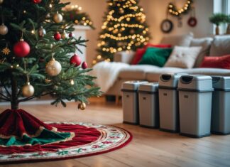 Sådan vælger du det perfekte juletræstæppe og finder skraldespande med låg tilbud