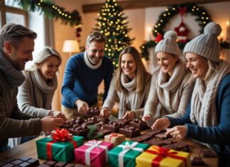 Sjove ideer til julefrokostlege med chokolade med billede gaver som præmier