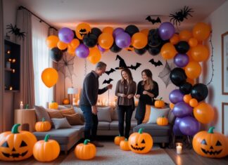 Skab den perfekte halloween-stemning med balloner og dekorationer