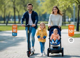Smarte transportløsninger til børnefamilier: el-løbehjul og babytøj på tilbud