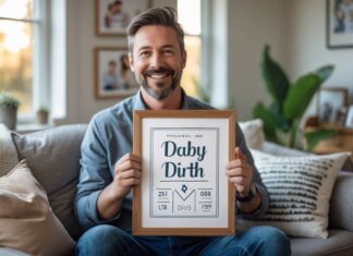 Den perfekte gave til far: en personlig fødselstavle