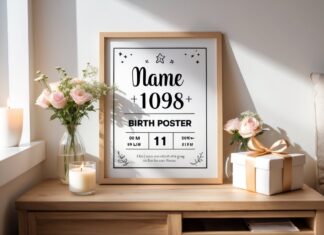 Den perfekte gaveidé til hende: unik personlig fødselstavle