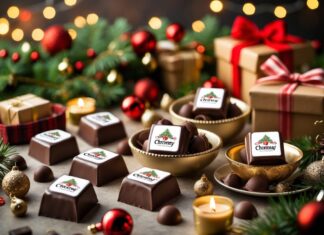 Gør julefrokosten uforglemmelig med chokolade med trykt logo