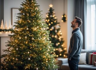 Gør julen magisk med et kunstigt juletræ med lys til ham