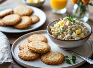 Kombiner småkager og hønsesalat til den perfekte brunchoplevelse