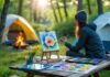Kreative campingprojekter med akvarelmaling til kreative projekter