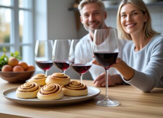 Perfekt kombination: kanelsnegle og tilbud på rødvinsglas